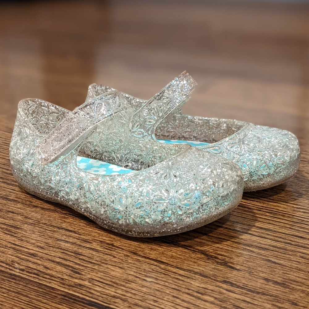 Silver Sparkle Jellies/Sandals for Babies - Size 3